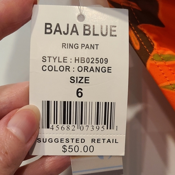 Baja Blue Orange Tropical Bikini - Picture 7 of 8